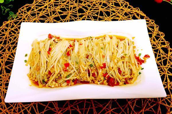 蒜蓉剁椒金针菇的做法图解13
