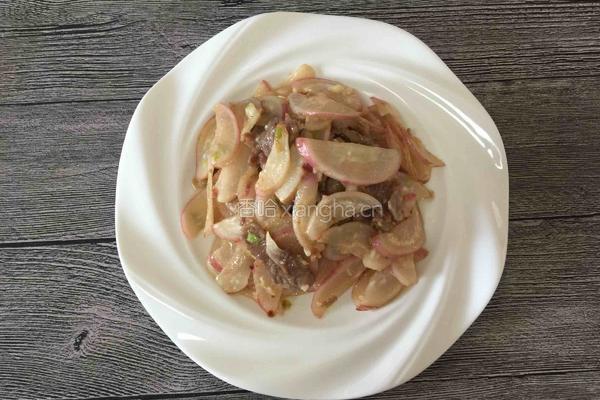水萝卜炒肉的做法图解8