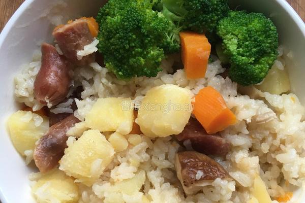 肉枣肠香菇焖饭的做法图解10