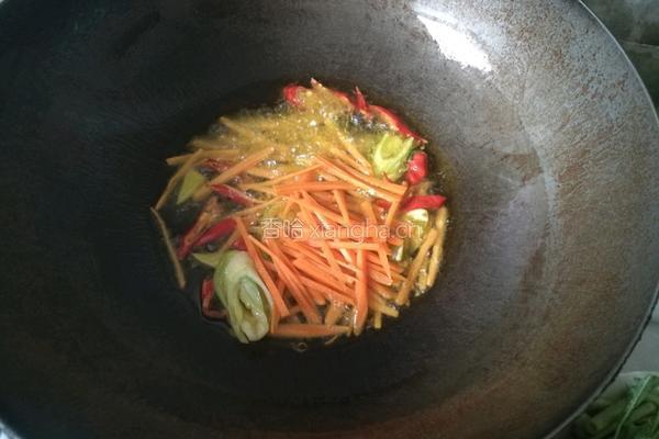 空心菜炒豆皮的做法图解5