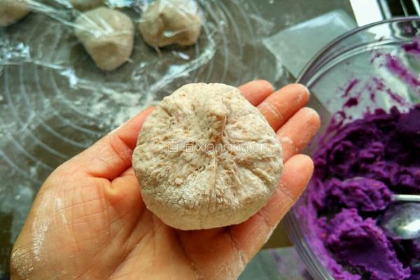 桂花糖全麦紫薯饼的做法图解9
