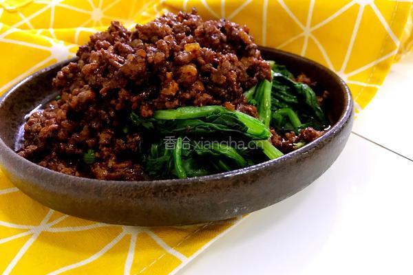 肉末拌菠菜的做法图解3