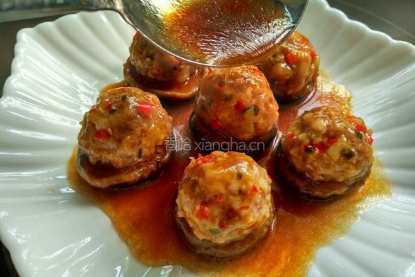 藕丁鲜肉酿香菇的做法图解16