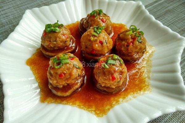 藕丁鲜肉酿香菇的做法图解17