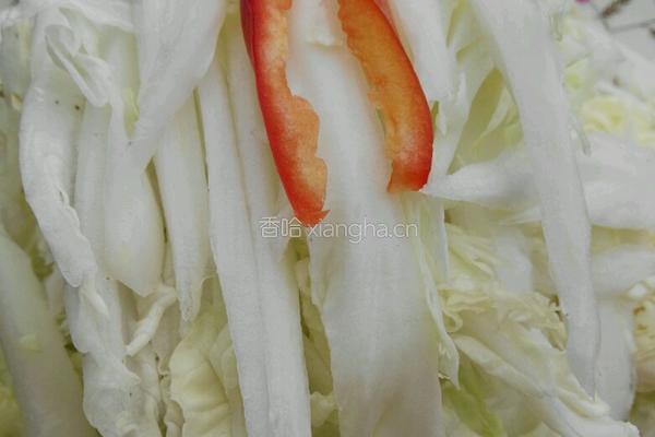 白菜地瓜粉丝炒肉片的做法图解3