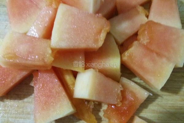 木瓜炖奶的做法图解2