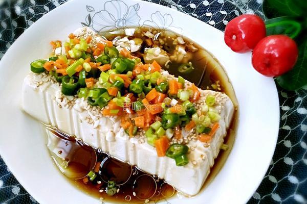 葱油内脂豆腐的做法图解12