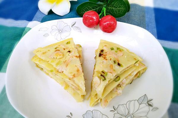 鲜虾鸡蛋饼的做法图解12