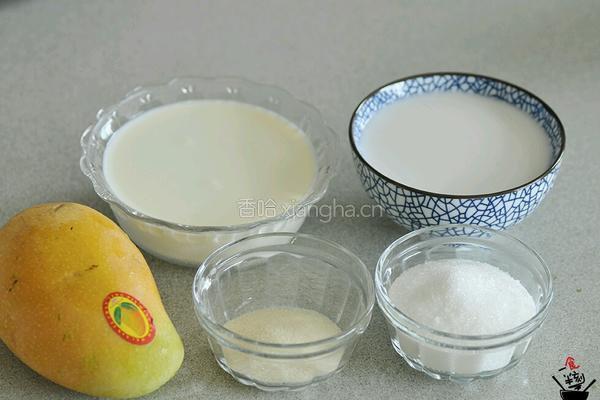 芒果椰奶冻‖一食半刻的做法图解1