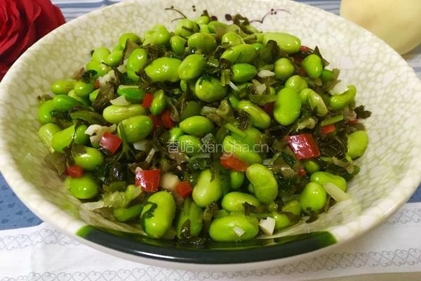 小咸菜烧毛豆的做法图解12