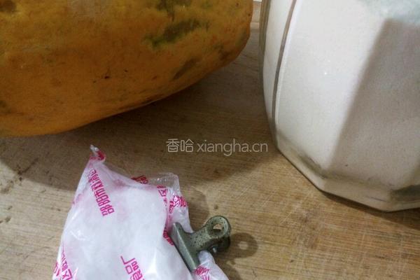 木瓜牛奶冻的做法图解1