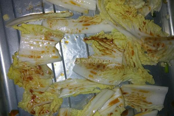 蒜香腊肉烤白菜的做法图解3