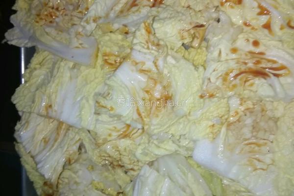 蒜香腊肉烤白菜的做法图解4