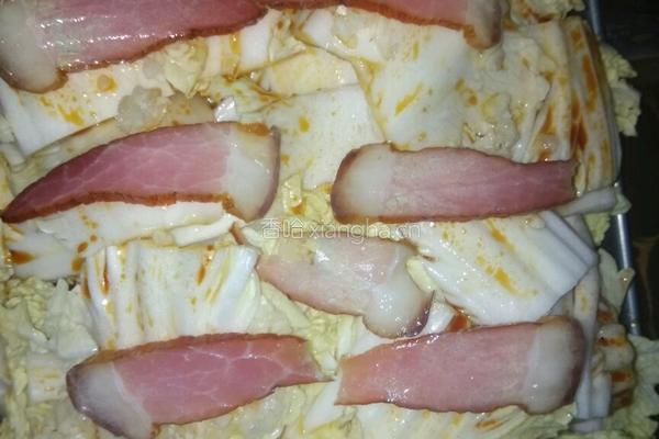 蒜香腊肉烤白菜的做法图解5