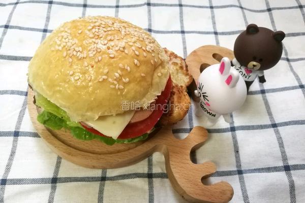 奥尔良鸡腿芝士汉堡的做法图解10