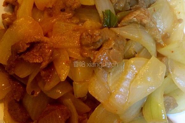 圆葱炒羊肉的做法图解4