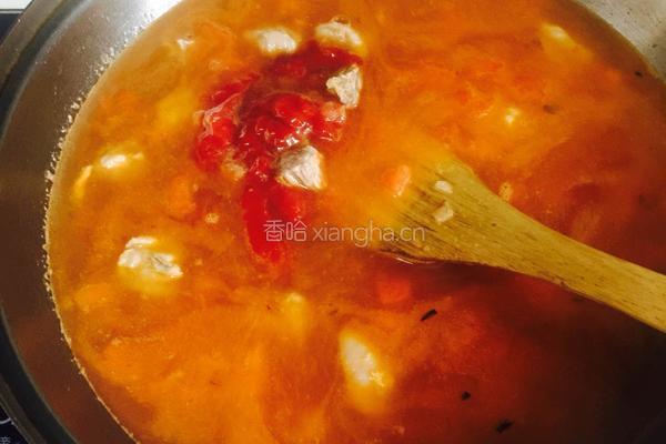 牛腩炖柿子的做法图解4