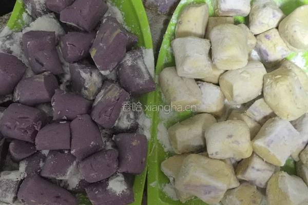 南瓜紫薯芋圆甜品的做法图解4