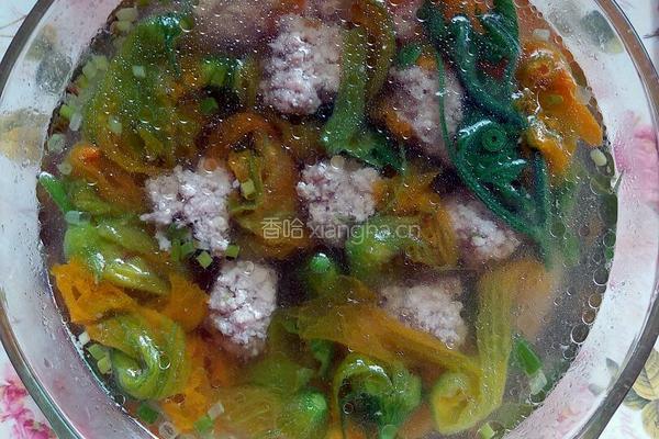 南瓜花藤小肉丸的做法图解3