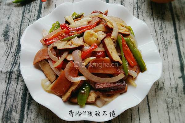 双椒炒双香的做法图解8