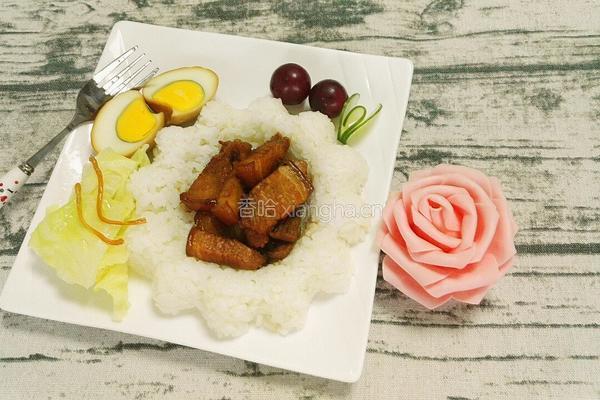 太阳花卤肉饭的做法图解12
