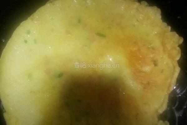 葱花火腿鸡蛋饼的做法图解9