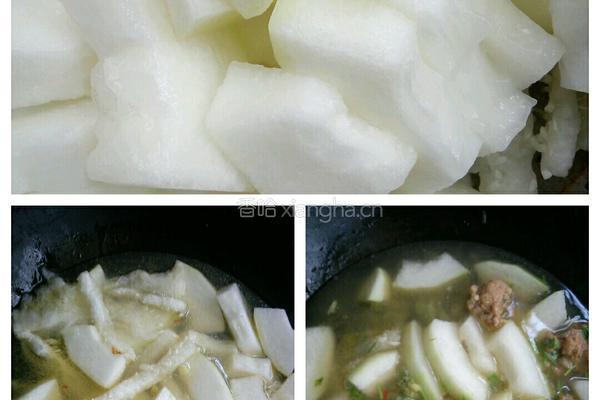 双色丸子冬瓜汤的做法图解3