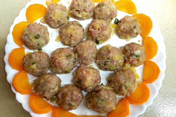 蒸酿土豆肉丸的做法图解5