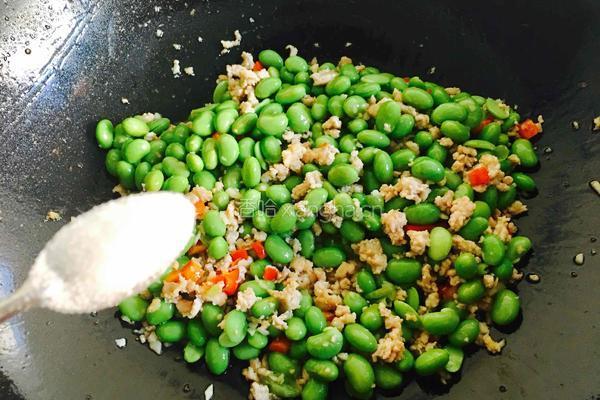 肉末炒黄豆米的做法图解12