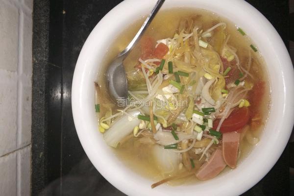 豆腐脑蔬菜汤的做法图解4
