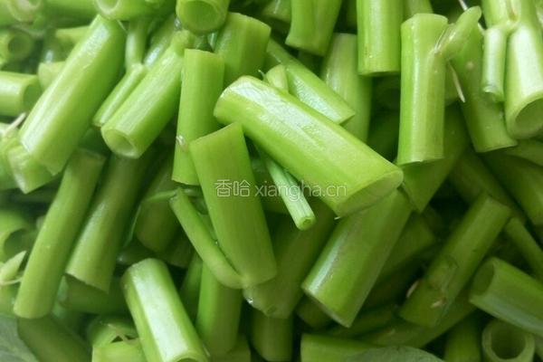 空心菜炒肉的做法图解2