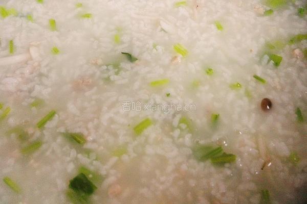 菠菜肉末杂菇粥的做法图解8