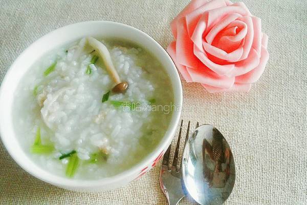 菠菜肉末杂菇粥的做法图解9