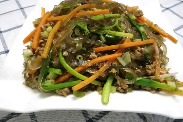 肉沫炒红薯粉条的做法图解6