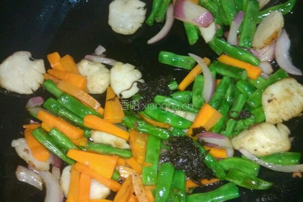 墨鱼丸炒菜的做法图解4