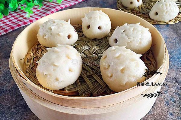 小刺猬豆沙包的做法图解10