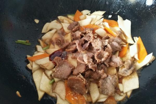杏鲍菇炒肉片的做法图解14