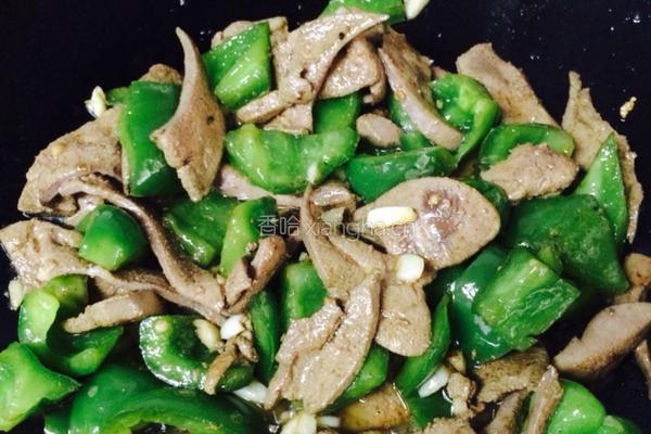 猪肝菜椒的做法图解6