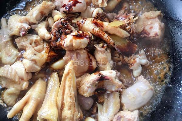 仔鸡烧毛豆米的做法图解6