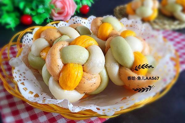 彩色绣球馒头的做法图解14