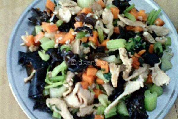 鸡脯肉炒杂蔬的做法图解7