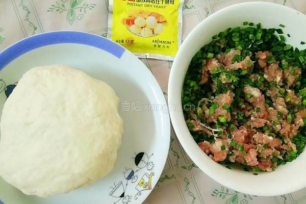 韭菜猪肉灌汤包的做法图解1