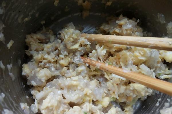 虾仁鸡蛋白菜馅饺子的做法图解9
