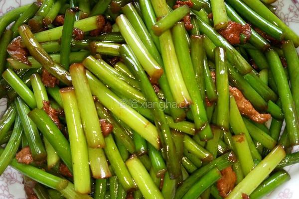 蒜苗炒肉的做法图解6