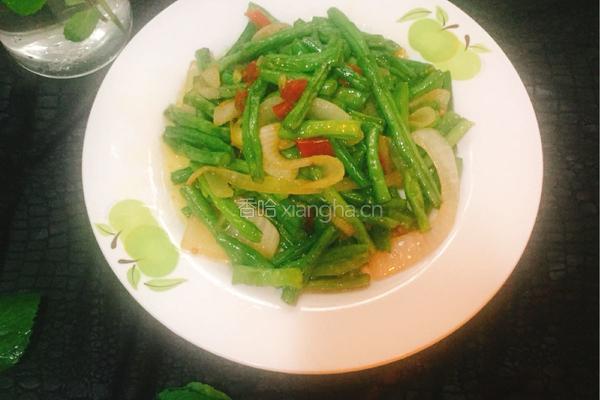 白洋葱炒豆角的做法图解5