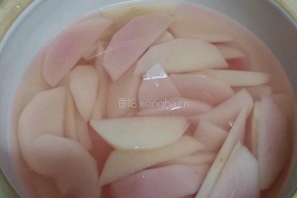 粉粉的桃罐头的做法图解4