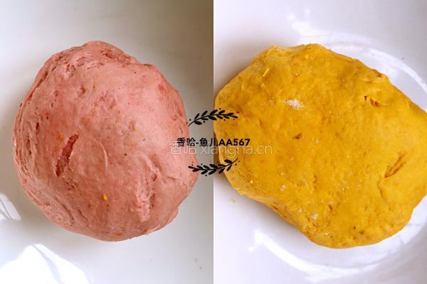 彩色蝴蝶花卷的做法图解2