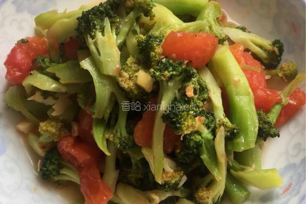 西红柿炒西兰花的做法图解8