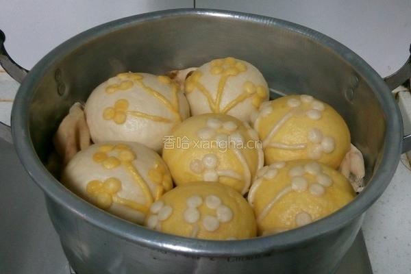 花朵豆沙包的做法图解7