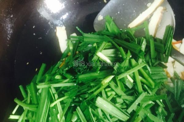 韭菜炒香干的做法图解7